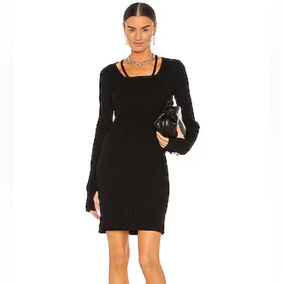 HELMUT LANG Finest Rib Dress Black - Size XS - Picture 1 of 7